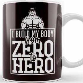 Baskı Dükkanı Build My Body From Zero To Hero Bodybuilding Workout Gym Kupa