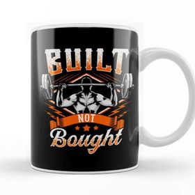 Baskı Dükkanı Built Not Bought Weightlifting Barbell Gym Workout Kupa