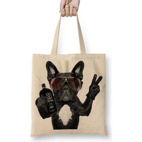 Baskı Dükkanı Bulldog Hangover Pug Köpek Bez Kadın Günlük Çanta