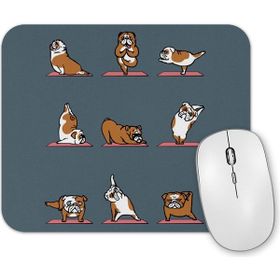 Baskı Dükkanı Bulldog Yoga Pug Köpek Mouse Pad