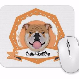 Baskı Dükkanı Bulldogue Coleçao Raças Pug Köpek Mouse Pad