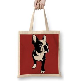 Baskı Dükkanı Bullfrances Pug Köpek Bez Çanta