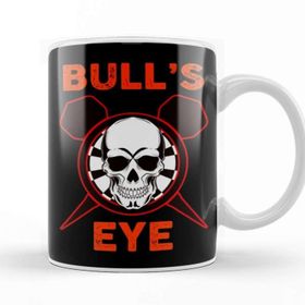 Baskı Dükkanı Bullseye Dartboard Skull Darts Player Dart Team Throwing Kupa