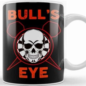 Baskı Dükkanı Bullseye Dartboard Skull Darts Player Dart Team Throwing Kupa