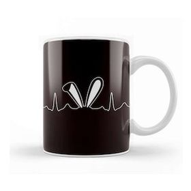 Baskı Dükkanı Bunny Pulse Rate Egg Hunt Festival Holiday Gift Kupa