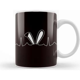 Baskı Dükkanı Bunny Pulse Rate Egg Hunt Festival Holiday Gift Kupa