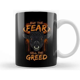 Baskı Dükkanı Buy the Fear Sell The Greed Bull Market Trader Kupa