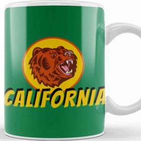 Baskı Dükkanı California Bear Vintage Retro Style Art Kupa