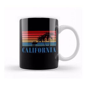 Baskı Dükkanı California Blue Surfers Sunset Stripes Kupa
