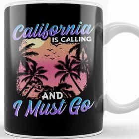 Baskı Dükkanı California is Calling and I Must Go Silhouette Kupa
