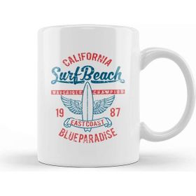 Baskı Dükkanı California Surf Beach Kupa