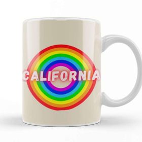 Baskı Dükkanı California Vintage Retro Style Art Kupa