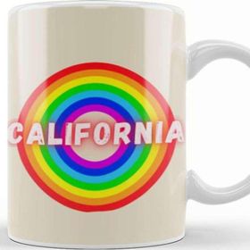 Baskı Dükkanı California Vintage Retro Style Art Kupa