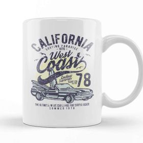 Baskı Dükkanı California West Coast Surfing Kupa