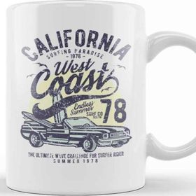 Baskı Dükkanı California West Coast Surfing Kupa