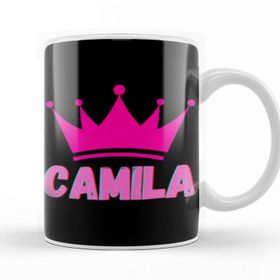 Baskı Dükkanı Camila Name Personalized Custom Vintage Retro Rainbow Style Design Gift Baby Gift For Her Kupa