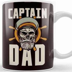Baskı Dükkanı Captain Dad Daddy Sailor Seaman Papa Father Poppa Husband Kupa