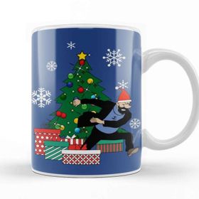 Baskı Dükkanı Captain Haddock Around the Christmas Tree Tintin Kupa