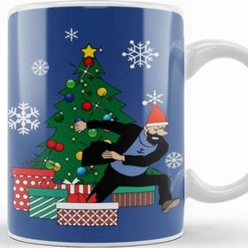 Baskı Dükkanı Captain Haddock Around the Christmas Tree Tintin Kupa