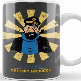 Baskı Dükkanı Captain Haddock Retro Japanese Tintin Kupa
