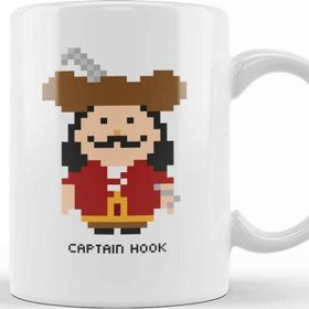 Baskı Dükkanı Captain Hook Pixel Character Kupa
