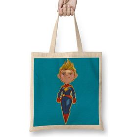 Baskı Dükkanı Captain Marvel Bez Çanta