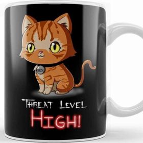 Baskı Dükkanı Captain Marvel Threat Level High Kupa Bardak