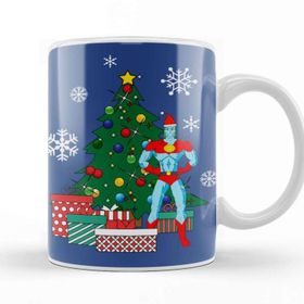 Baskı Dükkanı Captain Planet Around The Christmas Tree Kupa Bardak