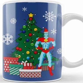 Baskı Dükkanı Captain Planet Around The Christmas Tree Kupa Bardak