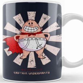 Baskı Dükkanı Captain Underpants Retro Japanese Kupa Bardak