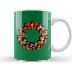 Baskı Dükkanı Carlton Banks Fresh Prince Multiface Christmas Wreath Kupa Bardak