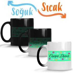 Baskı Dükkanı Carpe Diem VI Sihirli Porselen Kupa
