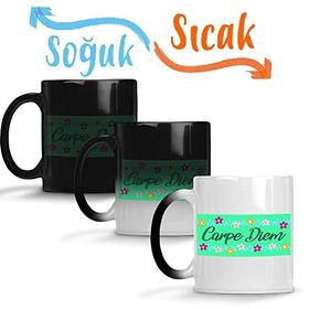 Baskı Dükkanı Carpe Diem VI Sihirli Porselen Kupa