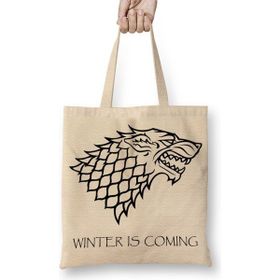 Baskı Dükkanı Casa Stark Got Winter Is Coming Bez Çanta