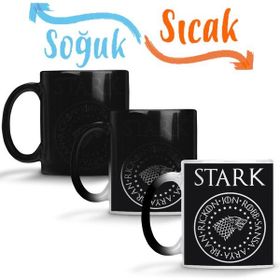 Baskı Dükkanı Casa Stark Logo Sihirli Porselen Kupa
