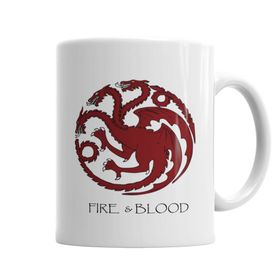 Baskı Dükkanı Casa Targaryen Goot Fire Ve Blood Kupa Bardak Porselen