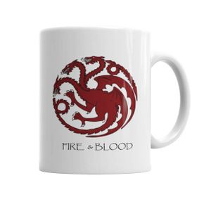 Baskı Dükkanı Casa Targaryen Goot Fire Ve Blood Kupa Bardak Porselen