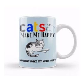 Baskı Dükkanı Cat Funny Cat Lover Gifts For Men Kids Kupa