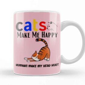 Baskı Dükkanı Cat Funny Cat Lover Gifts For Men Kids Kupa