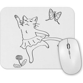 Baskı Dükkanı Cat Kedi Balarin Mouse Pad