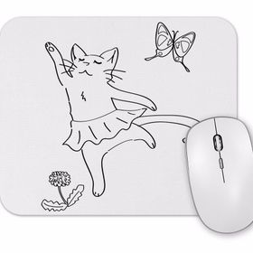 Baskı Dükkanı Cat Kedi Balarin Mouse Pad