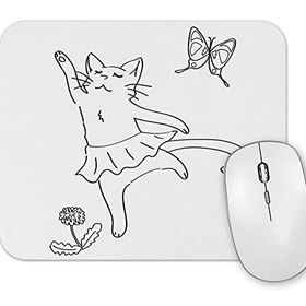 Baskı Dükkanı Cat Kedi Balarin Mouse Pad