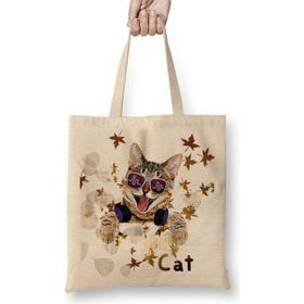 Baskı Dükkanı Cat Kedi Bez Çanta