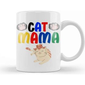 Baskı Dükkanı Cat Mama Funny Cat Lover Gifts For Men Kids Kupa