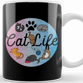 Baskı Dükkanı Cat Mom Af Cute & Funny Cat Life Adorable Circle Of Kittens Kupa Bardak