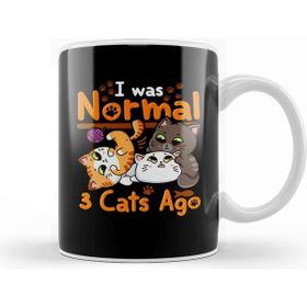 Baskı Dükkanı Cat Mom Af Cute & Funny I Was Normal Three Cats Ago Kittens Kupa Bardak