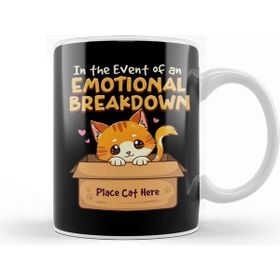Baskı Dükkanı Cat Mom Af In The Event Of Emotional Breakdown Place Cat Here Kupa Bardak