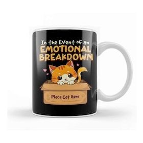 Baskı Dükkanı Cat Mom Af In The Event Of Emotional Breakdown Place Cat Here Kupa Bardak