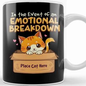 Baskı Dükkanı Cat Mom Af In The Event Of Emotional Breakdown Place Cat Here Kupa Bardak