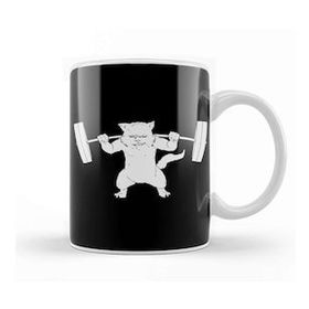 Baskı Dükkanı Cat Squat Powerlifting Gifts Kupa Bardak